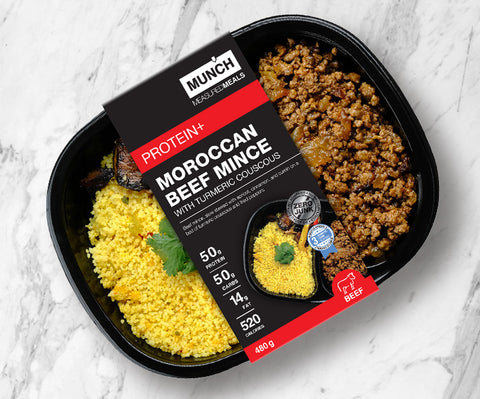Moroccan beef mince with turmeric couscous