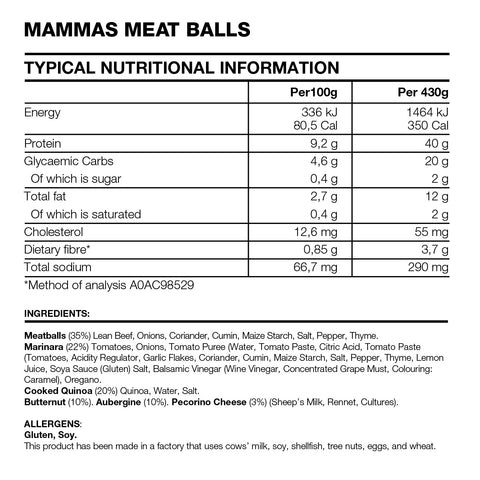 Mammas meat balls in a tomato marinara