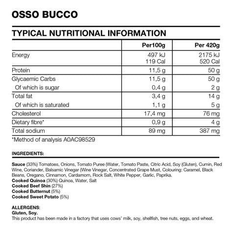 Osso Bucco with whole grain quinoa