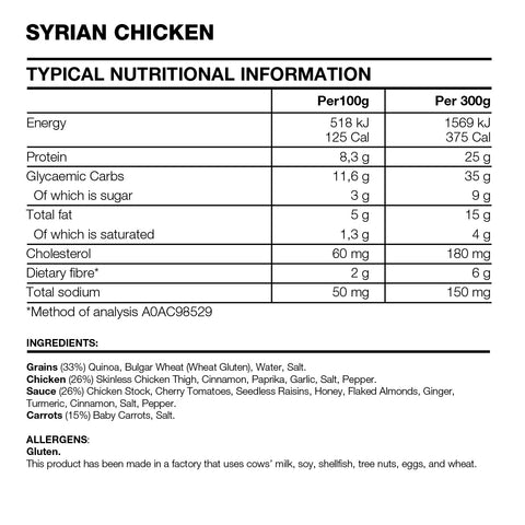 Syrian chicken with ancient grains